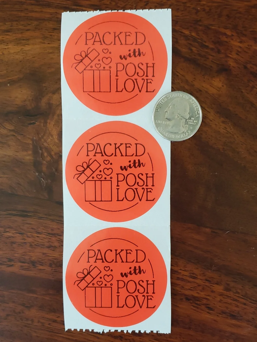 3/$15 50 Pack Packed With Posh Love Stickers Large 2” Round Boutique Packaging